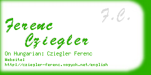 ferenc cziegler business card